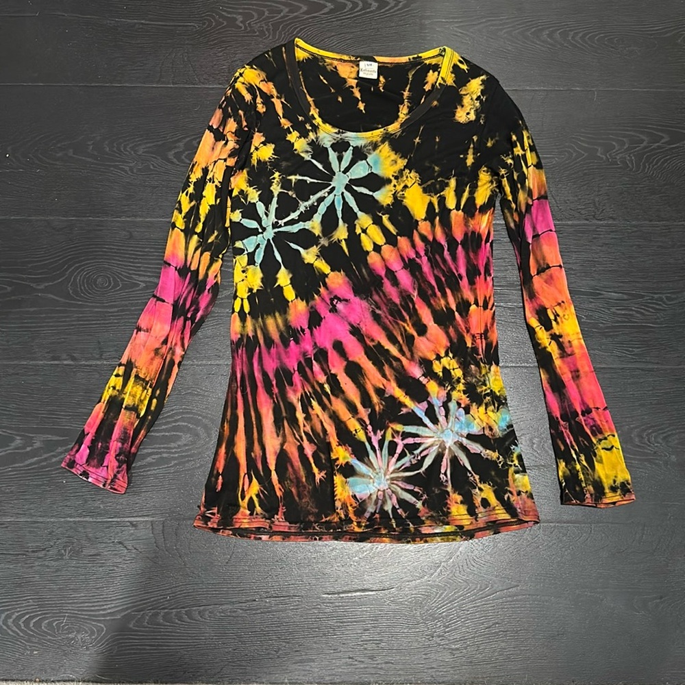 Kathmandu long sleeved tie dyed shirt